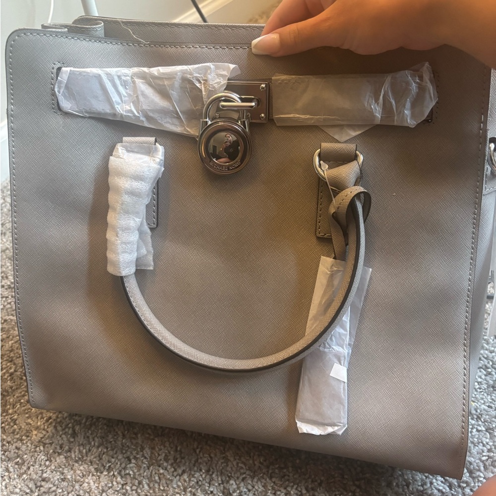 Michael Kors Gray Tote Structured Design
